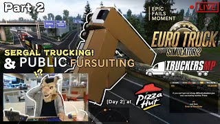 Sergal Public Fursuiting (Part 2) & playing ETS2 TruckersMP at PizzaHut again [LIVE].