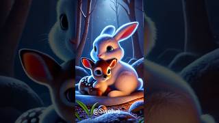 Brave Rabbit Rescues Tiny Deer #shorts #rabbits #cartoon #kids