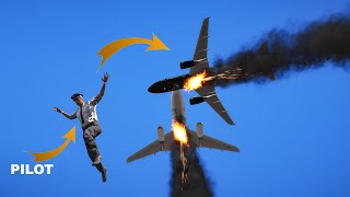 Pilot Falls Out of Airbus A320 After Crashes Mid-Air With Airplane | GTA 5