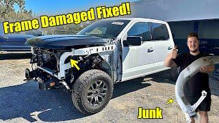 I Fixed All The Frame Damage On The 2023 Ford F150 Tremor!!!