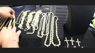 HAWAII ROPE CHAINS OVER 2 KILOS OF 14K! ROPES, FIGAROPES, BYZANTINES, MIAMI CUBAN!