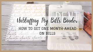 UNSTUFFING MY BILLS BINDER| HOW TO GET ONE MONTH AHEAD ON BILLS| TAYLORBUDGETS