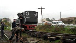 Sibiu-Agnita Railway. Loading carriage and loco 764-243 at Cornatel 27 Sept 2015