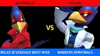 Westballz (Red Falco) vs. Fiction (Blue) - Verdugo West #109 Winners Semifinals SSBM