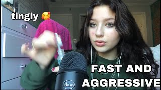 ASMR// fast + aggressive doing ur skincare