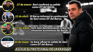 Así FUE el TRISTE FINAL de la ERA XAVI, El BARCA DESPIDE a XAVI y CONTRATA a HANSI FLICK #xavi