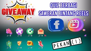 GIVEAWAY QUIZ BERBAGI SAWERAN BINTANG REELS FACEBOOK PRO | PEKAN 1