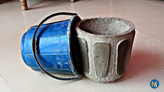 How to make cement pot | गमला कैसे बनाएं | cement craft idea | creative cement pot | easy diy pot.