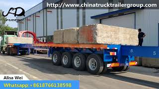 FUDENG——4 axles extendable flat trailer