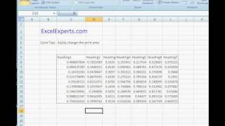 ExcelExperts.com - Excel Tips - Easily change the print area