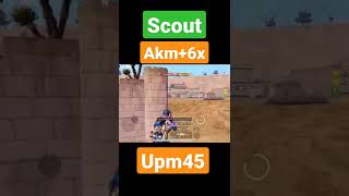 Scout Akm+6x Upm45#shorts #bgmi #pubgmobile #scout