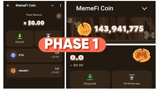 $MemeFi withdrawal process phase one | Creating of wallet.