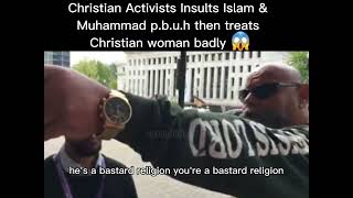 Christian Activists insults islam & prophet Muhammad ﷺ & then get to taste his own medicine #shorts