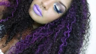 Splat Washables "Purple Swag" Highlights On Curly Hair