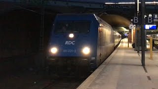 Ausfahrt RDC 101 031-3 als EN 346 ➡️ Stockholm Central mit Doppelmakro und Lichtgrüßen