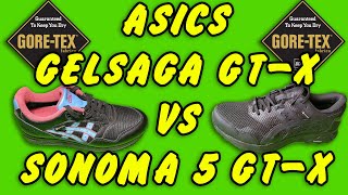 Кроссовки Asics Gelsaga G-tx. Обзор и сравнение с Asics Gel Sonoma 5 Gtx.