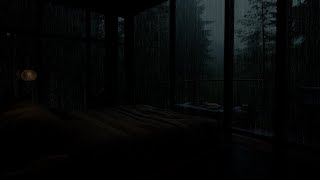 Dark Bedroom, Thunder And Symphony Of Rain - Sleep In The Cold Nature Of The Forest