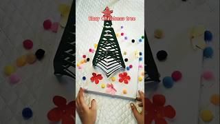 Easy paper Christmas tree #howto #youtubeshorts #craft #christmas #shorts #shortvideo  #viralvideo