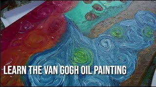 Van Gogh Inspired Oil Paint - The Vase  by High school students