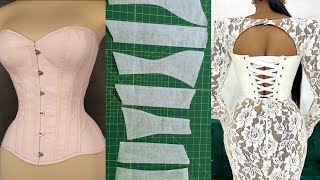 Easy Method to Measure and Cut a Victorian Corset with Detailed Yoke