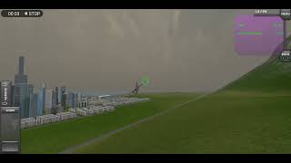 Turboprop flight sim plane crash