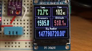 Numeric display with ST7789 and Arduino - RREFont vs PropFont