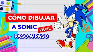 CÓMO DIBUJAR A SONIC FÁCIL PASO A PASO #dibujo #drawing #colores #aprenderadibujar #sonic