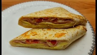 Tortilla  with egg,cheese, ham