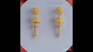 STUNNING GOLD EARING DESIGNS 2022 || GOLD EARINGS || #gold #fashion #newcollection #shorts #trending