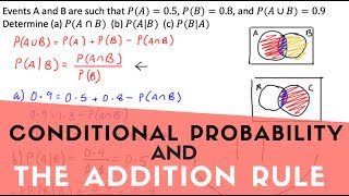 Probability: The Addition Rule and Conditional Probability