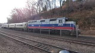 Jersey Central GP40P leads train 47 through Ho-Ho-Kus, NJ