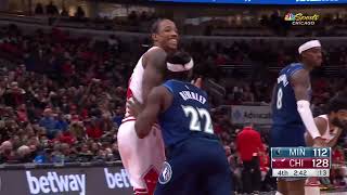 Demar buries a jumper against Pat Bev and says he’s too short