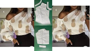 HOW TO MAKE AN ASYMMETRICAL MONOSTRAP SINGLE SLEEVE BLOUSE