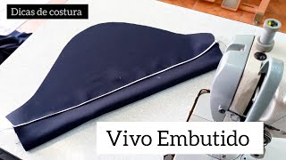 Como costurar VIVO em Pijama Americano VIVO EMBUTIDO