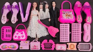 White barbie family | Most satisfying unboxing with cute barbie makeup toys | Hello kitty toys