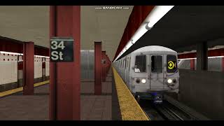 NYCT OpenBVE 96th St 2nd Av  Bound R46 Q Train via 6th Av at 34th St Herald Sq