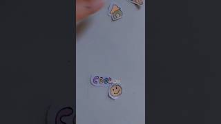 How to make cute Kawaii stickers at home 😱 / easy paper craft #paperkawaii #diy #cute #shorts