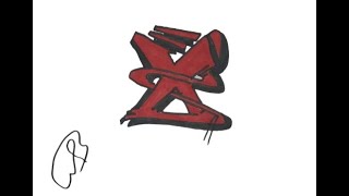 Graffiti Letters Tutorial Learn How To Draw Letter X EASY!