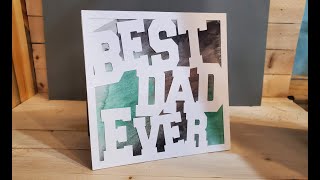 Easy Father's Day Watercolor Handmade Card