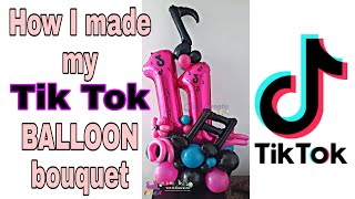 How to make a Tik Tok BALLOON BOUQUET / DIY / Cum sa faci un buchet de baloane cu tematica Muzicala