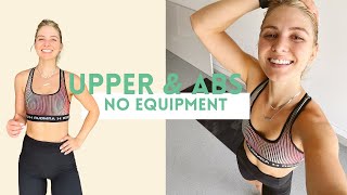 10 MINUTE Upper body & Abs Workout | Bodyweight, No equipment, home workout