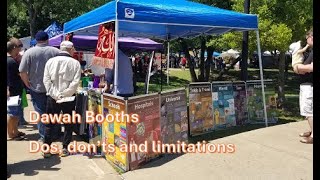 My Thoughts on Da'wah Booths: Dos, don'ts and limitations