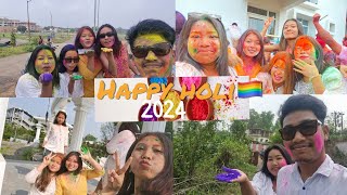 CELEBRATING HOLI WITH MY FRIENDS🏳️‍🌈 MY 2nd TIME IN TRIPURA UNIVERSITY 🩵 || HAPPY HOLI EVERYONE🤗