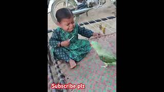 Parrot 🦜 and cute baby #ਤੋਤਾ ਬੱਚੇ ਤੋ ਟੋਫੀ ਖੋ ਰਹਾ ਹੈ😂🥹