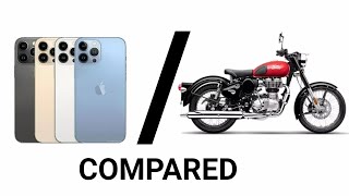 iPhone 13 and Royal Enfield comparison