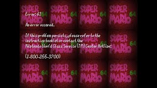 Super Mario 64 Error Screen (Rare)