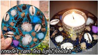 Beautiful and easy resin coaster / tea light candle  holder. How to make resin tea light holder.