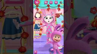 masha and the bear #mytalkingangela2 #angelaplaying #gaming #shorts #shortsvideo  #shortsviral