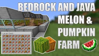 Easy MELON And PUMPKIN Farm Minecraft 1.16 Bedrock and Java