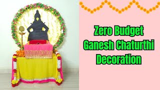 Zero budget Ganesh Chaturthi Backdrop Decoration at home| Ganpati Backdrop Decoration at home